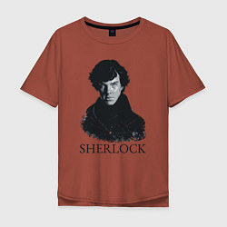 Футболка оверсайз мужская Sherlock Art, цвет: кирпичный