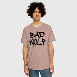 Футболка оверсайз мужская Bad Wolf, цвет: пыльно-розовый — фото 2