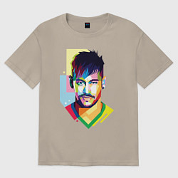 Футболка оверсайз мужская Neymar: fun-art, цвет: миндальный