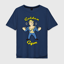 Футболка оверсайз мужская Fallout: Golden gym, цвет: тёмно-синий