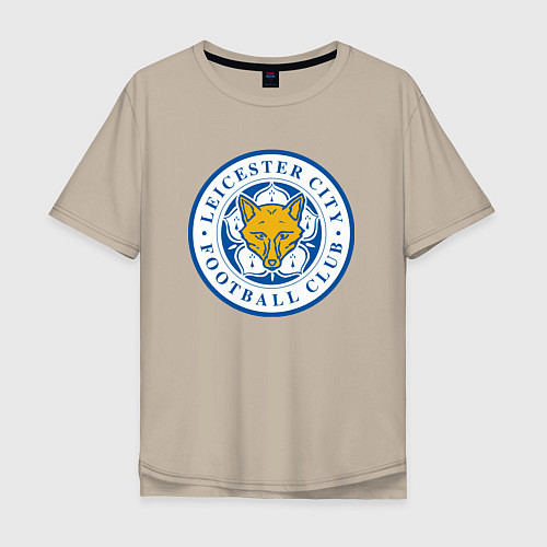 Мужская футболка оверсайз Leicester City FC / Миндальный – фото 1