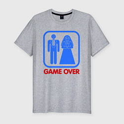 Футболка slim-fit Game over, цвет: меланж