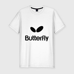 Футболка slim-fit Butterfly Logo, цвет: белый