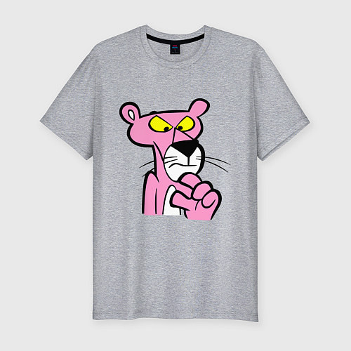 Мужская slim-футболка Розовая пантера / Меланж – фото 1