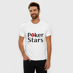 Футболка slim-fit Poker Stars, цвет: белый — фото 2