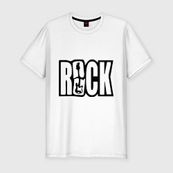 Футболка slim-fit Rock Logo, цвет: белый