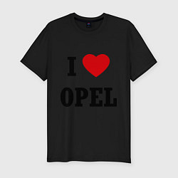 Футболка slim-fit I love Opel, цвет: черный