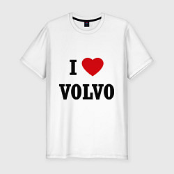 Футболка slim-fit I love Volvo, цвет: белый