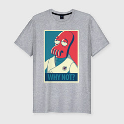 Футболка slim-fit Zoidberg: Why not?, цвет: меланж