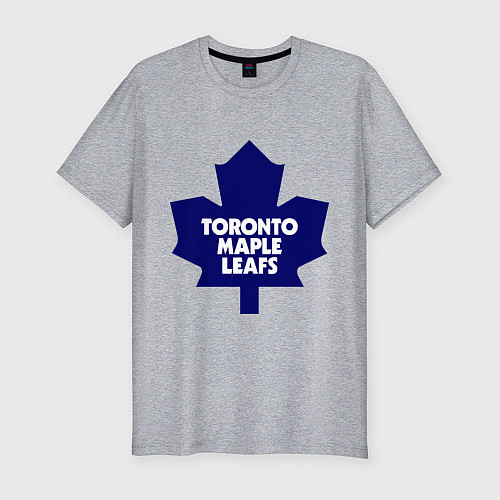 Мужская slim-футболка Toronto Maple Leafs / Меланж – фото 1