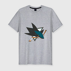 Футболка slim-fit San Jose Sharks, цвет: меланж