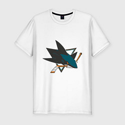 Футболка slim-fit San Jose Sharks, цвет: белый