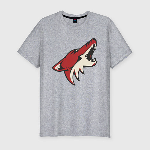 Мужская slim-футболка Phoenix Coyotes / Меланж – фото 1