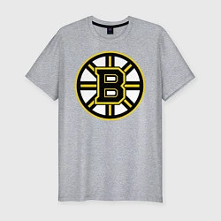 Футболка slim-fit Boston Bruins, цвет: меланж