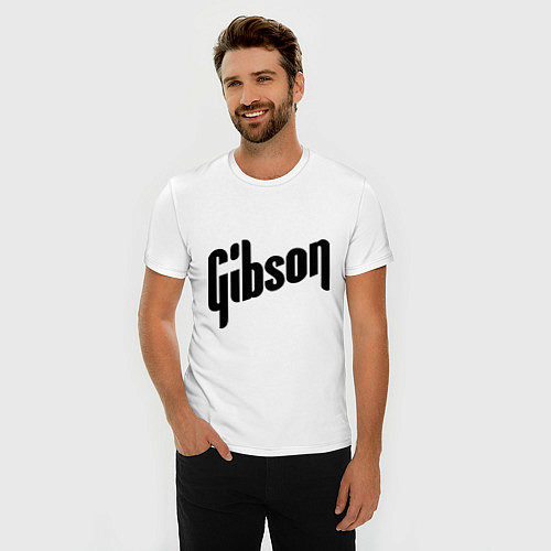 Мужская slim-футболка Gibson / Белый – фото 3