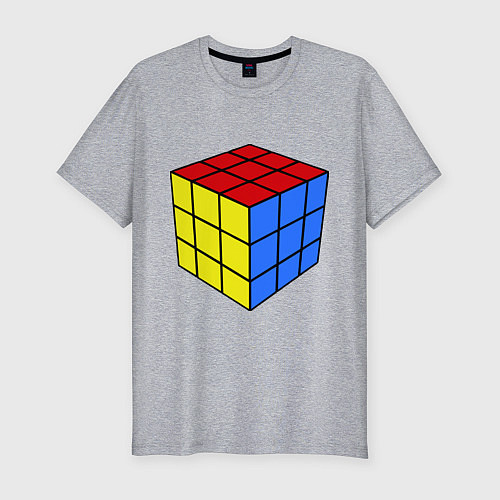 Мужская slim-футболка Рубик / Меланж – фото 1