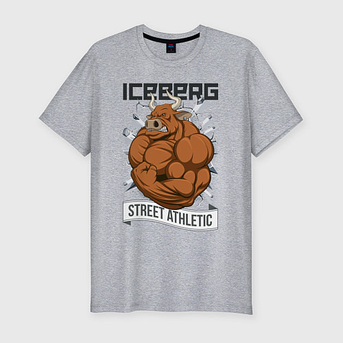 Мужская slim-футболка Iceberg: Street Athletic / Меланж – фото 1