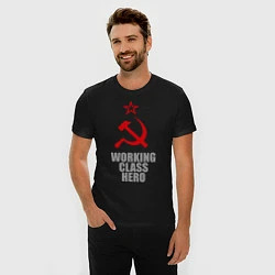 Футболка slim-fit Working class hero, цвет: черный — фото 2