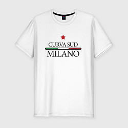 Футболка slim-fit Curva Sud: Milano FC, цвет: белый