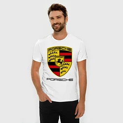 Футболка slim-fit Porsche Stuttgart, цвет: белый — фото 2