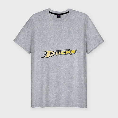 Мужская slim-футболка Anaheim Ducks: Selanne / Меланж – фото 1