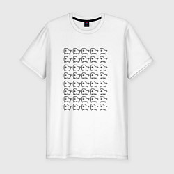 Футболка slim-fit Undertale doge, цвет: белый