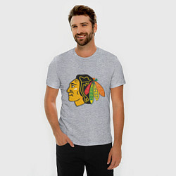 Футболка slim-fit Chicago Blackhawks: Kane, цвет: меланж — фото 2