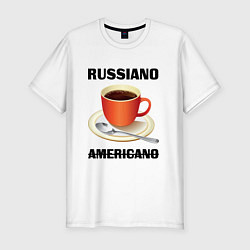 Футболка slim-fit Russiano is not americano, цвет: белый