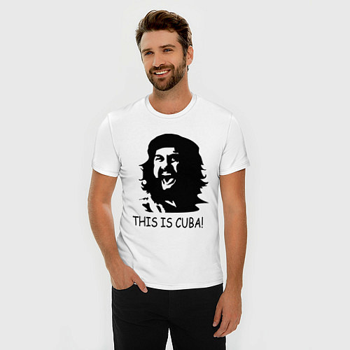 Мужская slim-футболка This is Cuba / Белый – фото 3