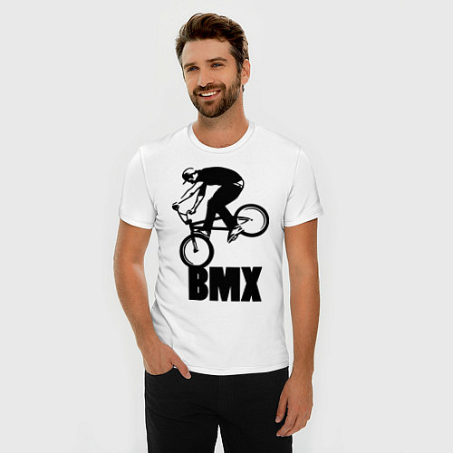 Мужская slim-футболка BMX 3 / Белый – фото 3