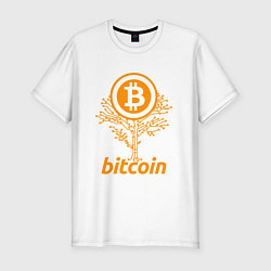 Футболка slim-fit Bitcoin Tree, цвет: белый