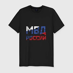 Футболка slim-fit МВД России, цвет: черный