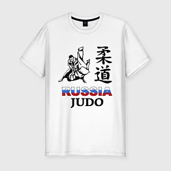Футболка slim-fit Russia Judo, цвет: белый