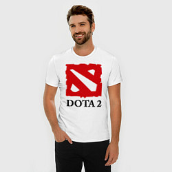 Футболка slim-fit Dota 2: Logo, цвет: белый — фото 2