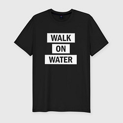 Футболка slim-fit 30 STM: Walk on water, цвет: черный