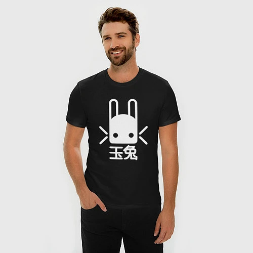 Мужская slim-футболка Destiny Rabbit / Черный – фото 3