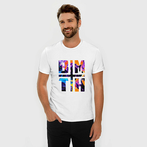 Мужская slim-футболка BMTH / Белый – фото 3