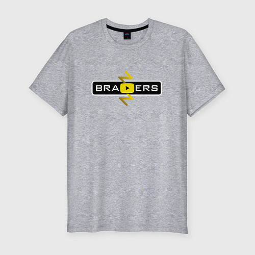 Мужская slim-футболка Brazzers Tube / Меланж – фото 1