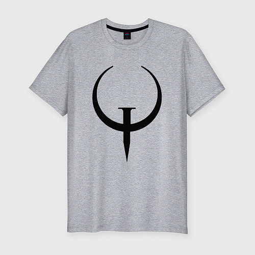 Мужская slim-футболка Quake champions / Меланж – фото 1