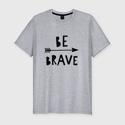 Футболка slim-fit Be brave, цвет: меланж