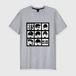 Футболка slim-fit BTS: We are bulletproof, цвет: меланж