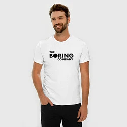 Футболка slim-fit The boring company, цвет: белый — фото 2