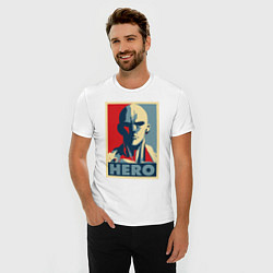 Футболка slim-fit Saitama Hero, цвет: белый — фото 2