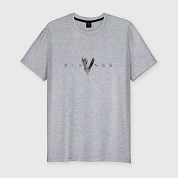 Футболка slim-fit Vikings, цвет: меланж