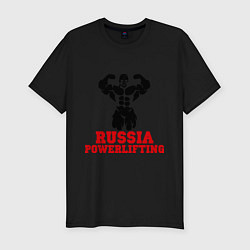 Футболка slim-fit Russia Powerlifting, цвет: черный