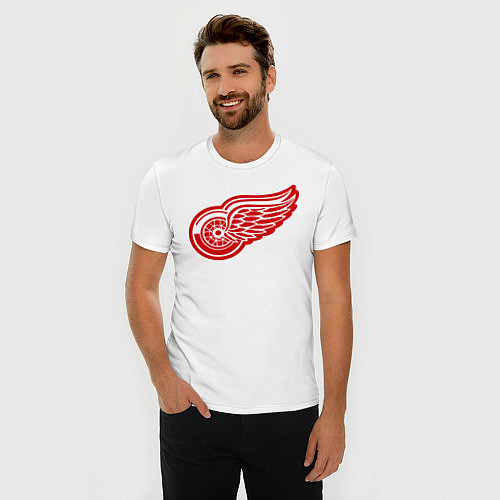 Мужская slim-футболка Detroit Red Wings: Pavel Datsyuk / Белый – фото 3