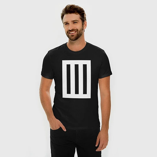 Мужская slim-футболка Paramore Symbol / Черный – фото 3