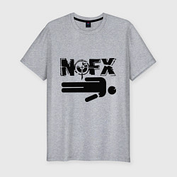 Футболка slim-fit NOFX crushman, цвет: меланж