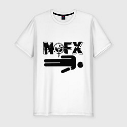 Футболка slim-fit NOFX crushman, цвет: белый