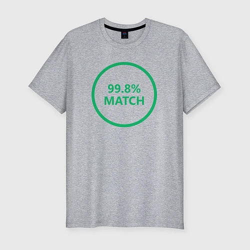 Мужская slim-футболка 99.8% Match / Меланж – фото 1